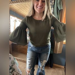 Women’s top - olive green - size medium